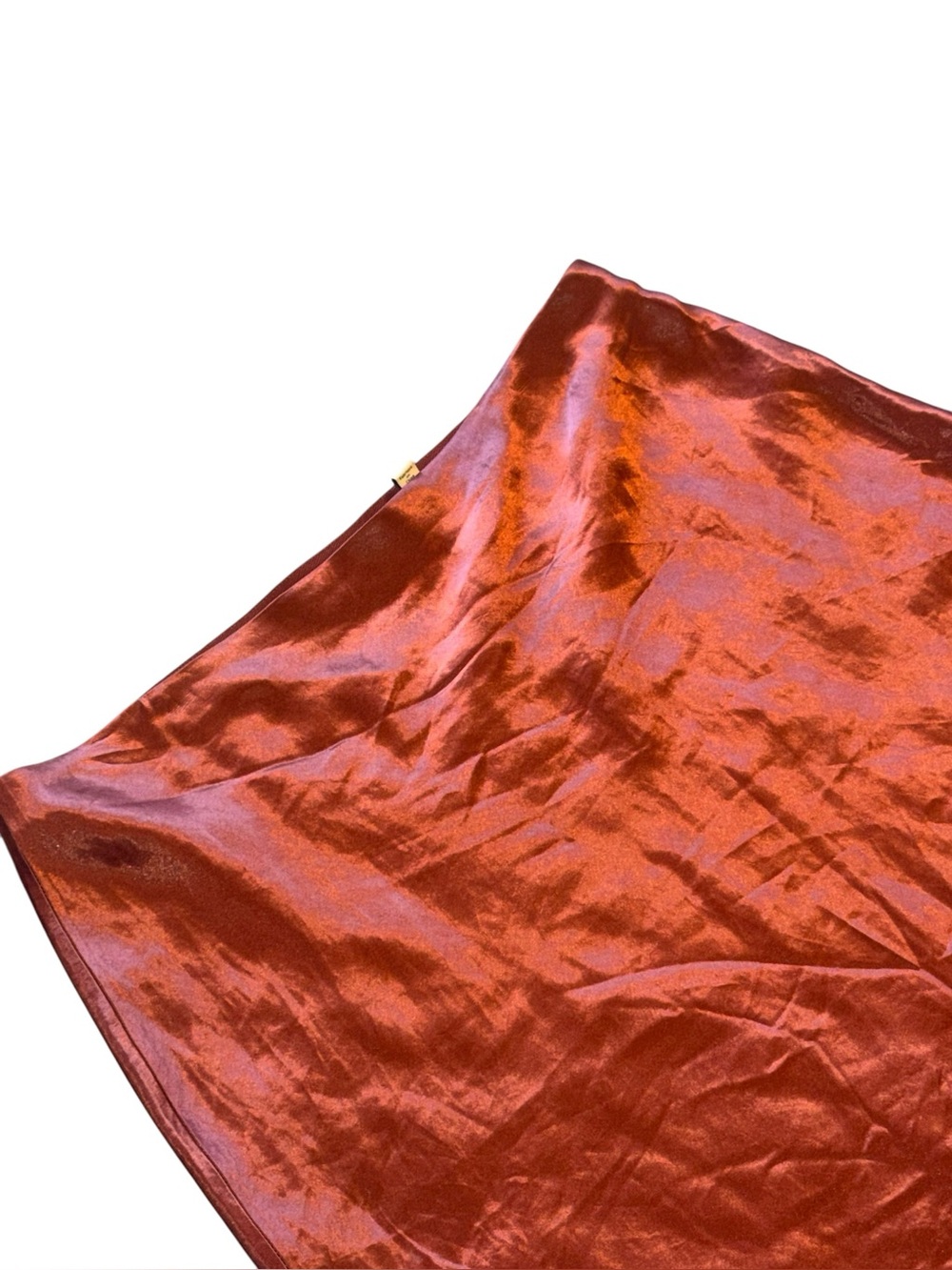 VINCE X REVOLVE womens rosewood Low-Waist Satin Midi Skirt size large - Picture 5 of 11